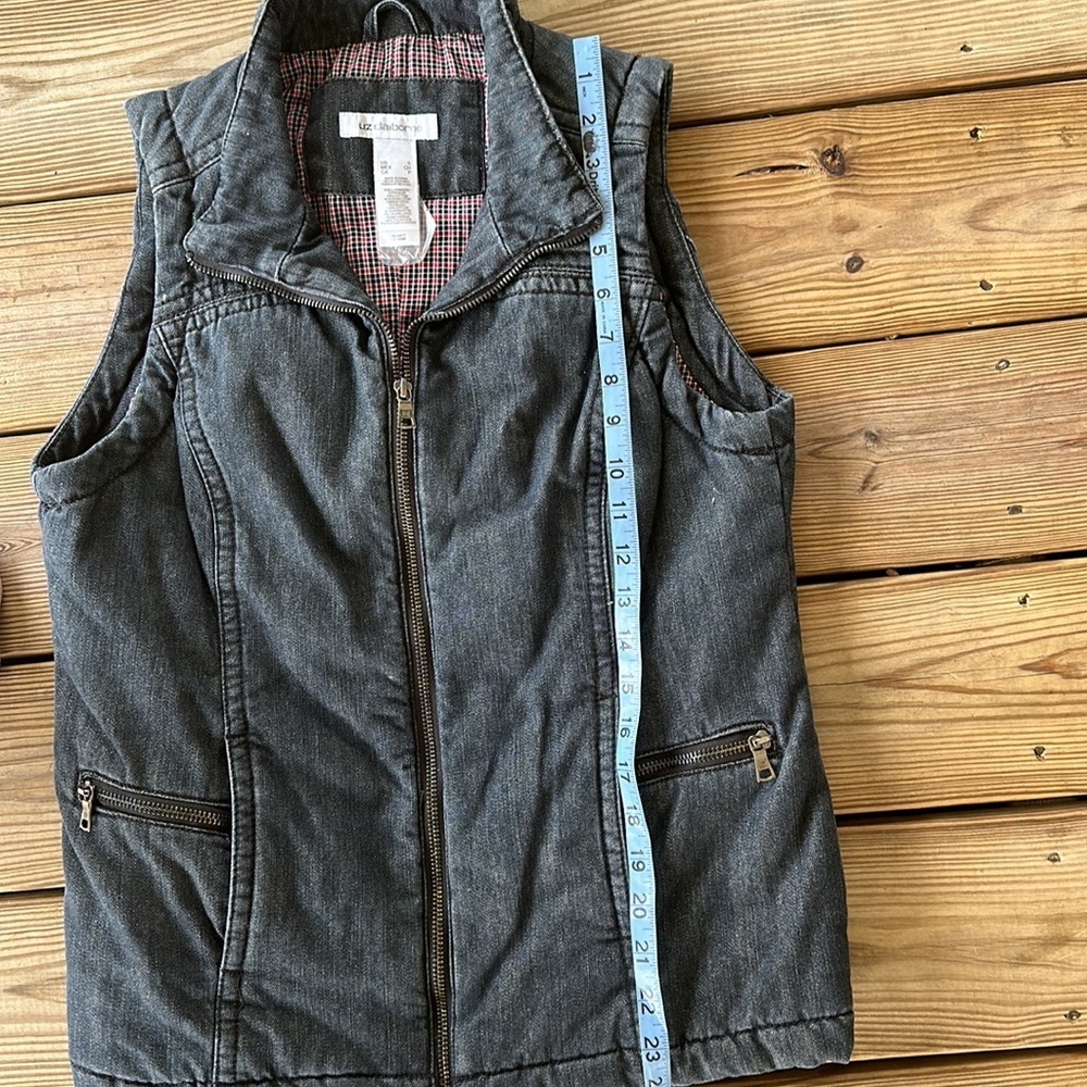 Liz Claiborne women’s jean lined vest size S - Picture 5 of 11